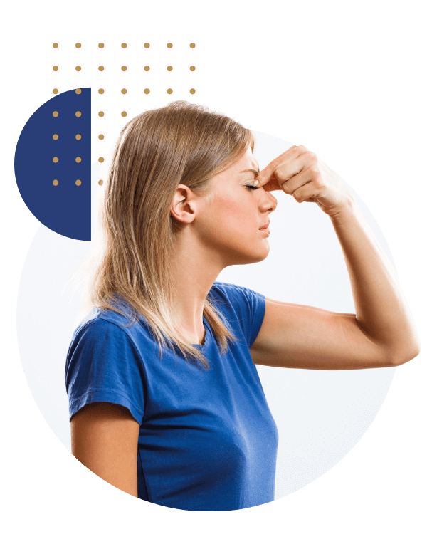 Paciente com sintomas de sinusite